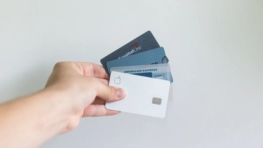 Multiple credit cards fanned with category labels showing different rewards types