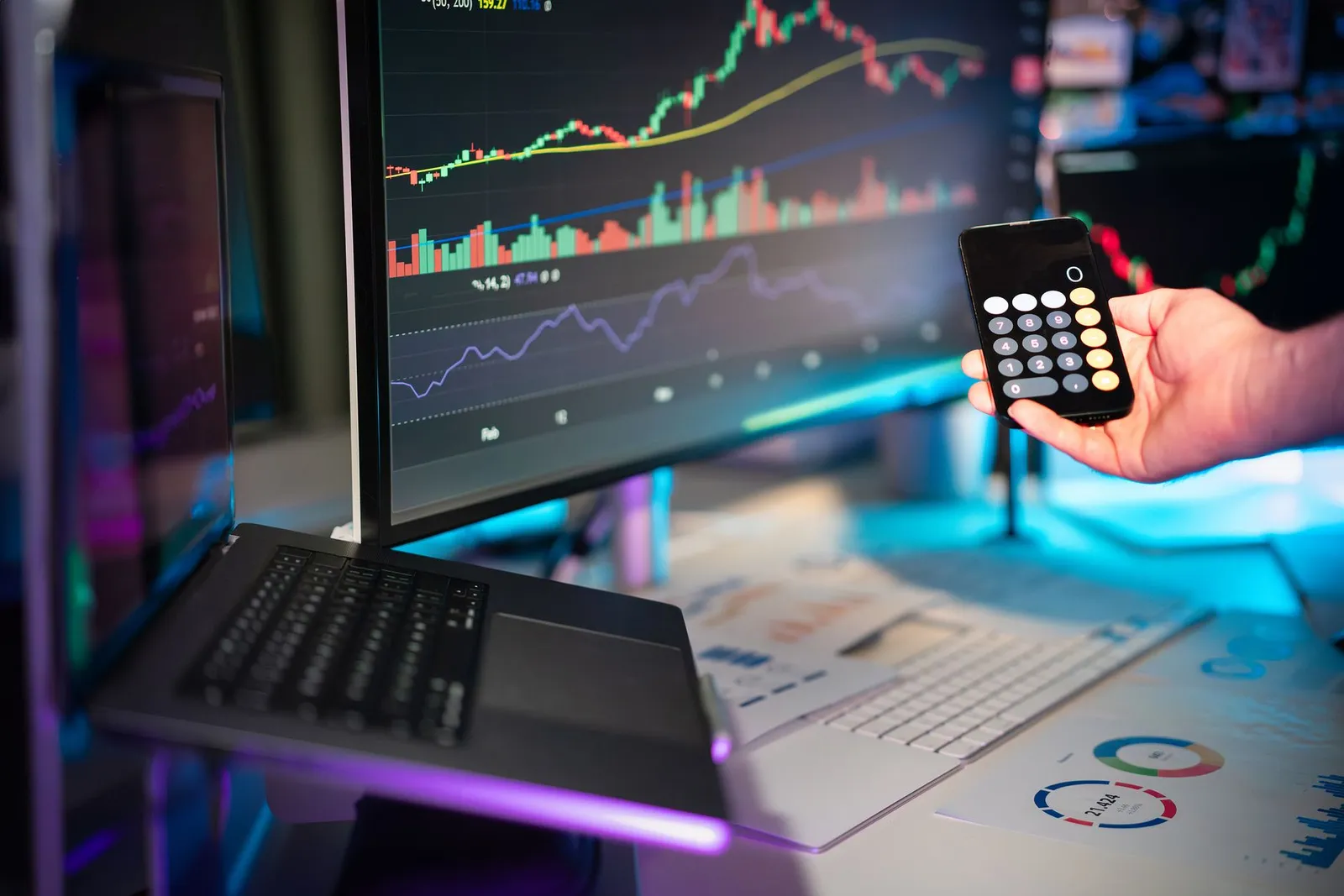 Modern fintech dashboard displaying company bank balance, revenue, and financial metrics